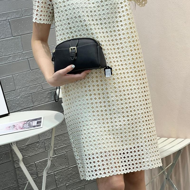 Cowhide Women's Bag Shoulder Crossbody Women's Bag Cute Fashion Shell Bag Mobile Phone Bag