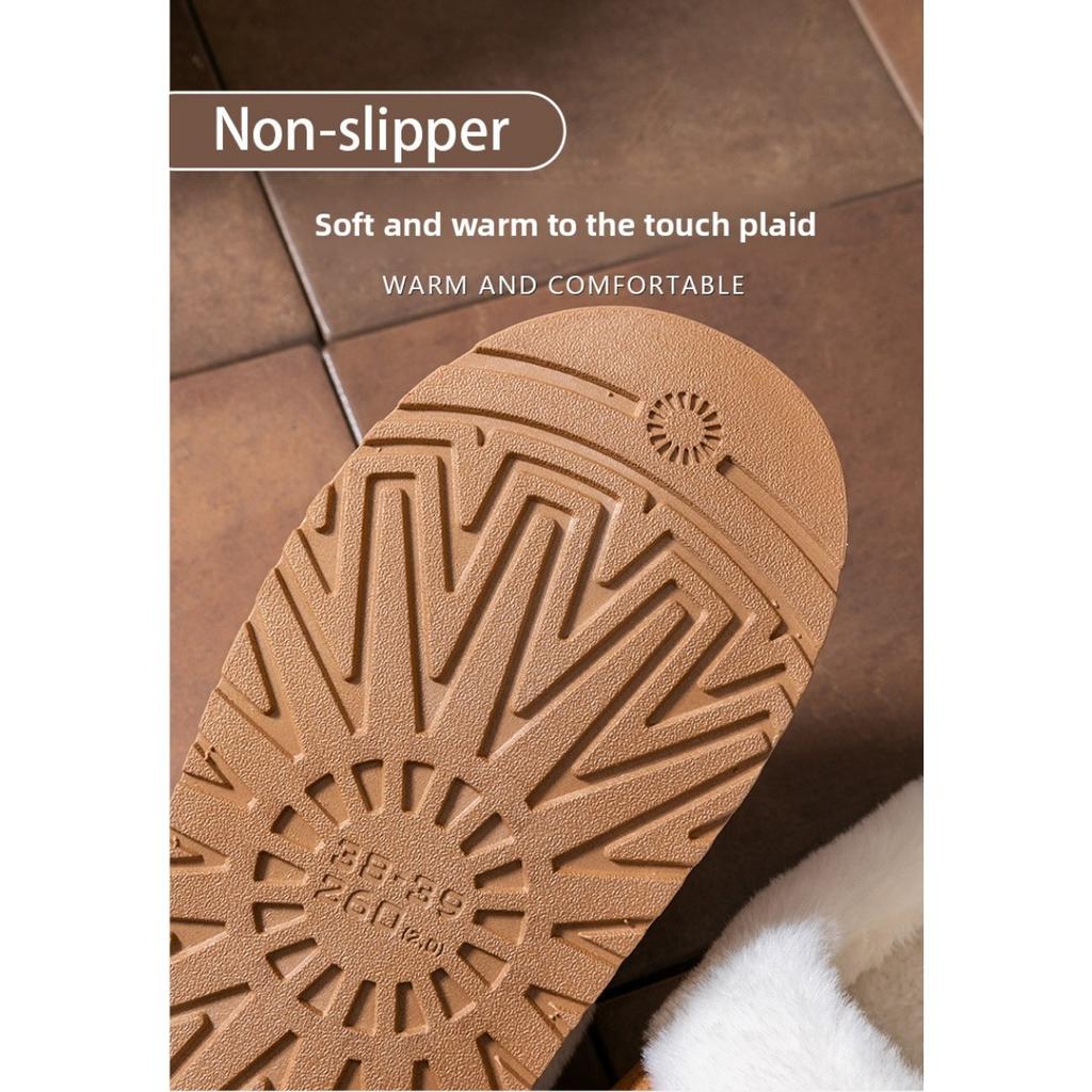 Unisex Couple Slippers, Winter Home Comfort In Fluffy Slippers with Soft Plush Upper and Comfortable