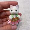 Genuine Anime Sylvanian Families Chocolate Rabbit Fairie Husky Giraffe Doll Kawaii Decoration Model Ornament Birthday Gift Toy