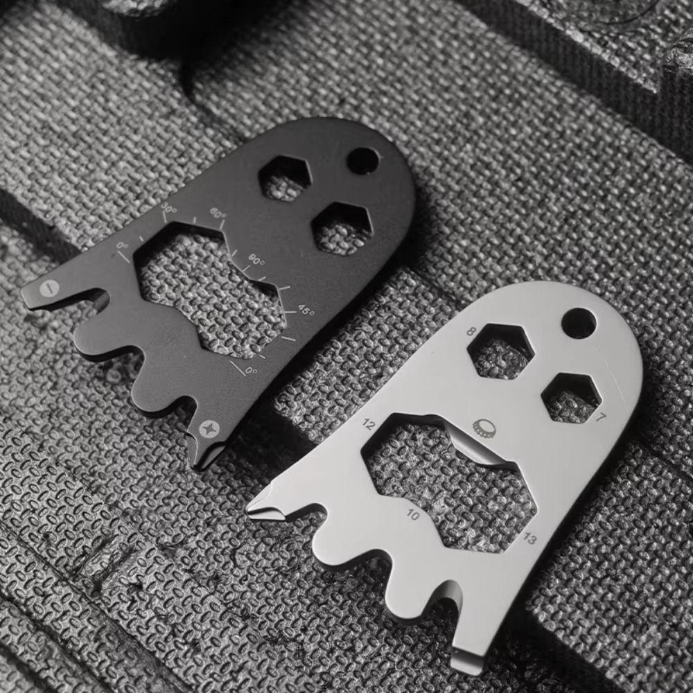 Stainless Steel Card Bottle Opener Halloween Ghost Mountaineering Buckle For Camping and Hiking