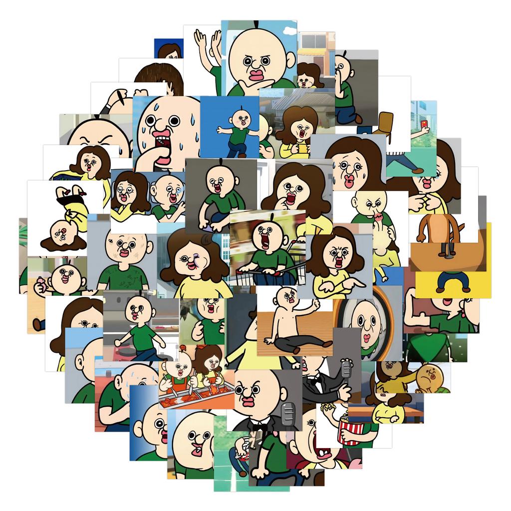 60 Cartoons, Bangbang and Yuzhi New Style Graffiti Stickers, Decorative Notebook, Skateboard, Personalized Handbook Stickers
