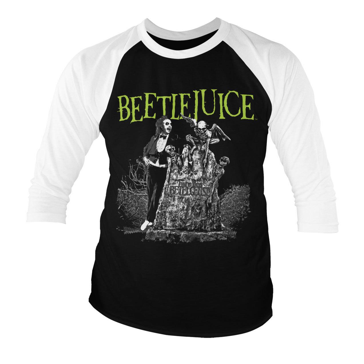 Maglietta A Maniche 34 Con Licenza Ufficiale Di Beetlejuice Con Testa S-XXL XL