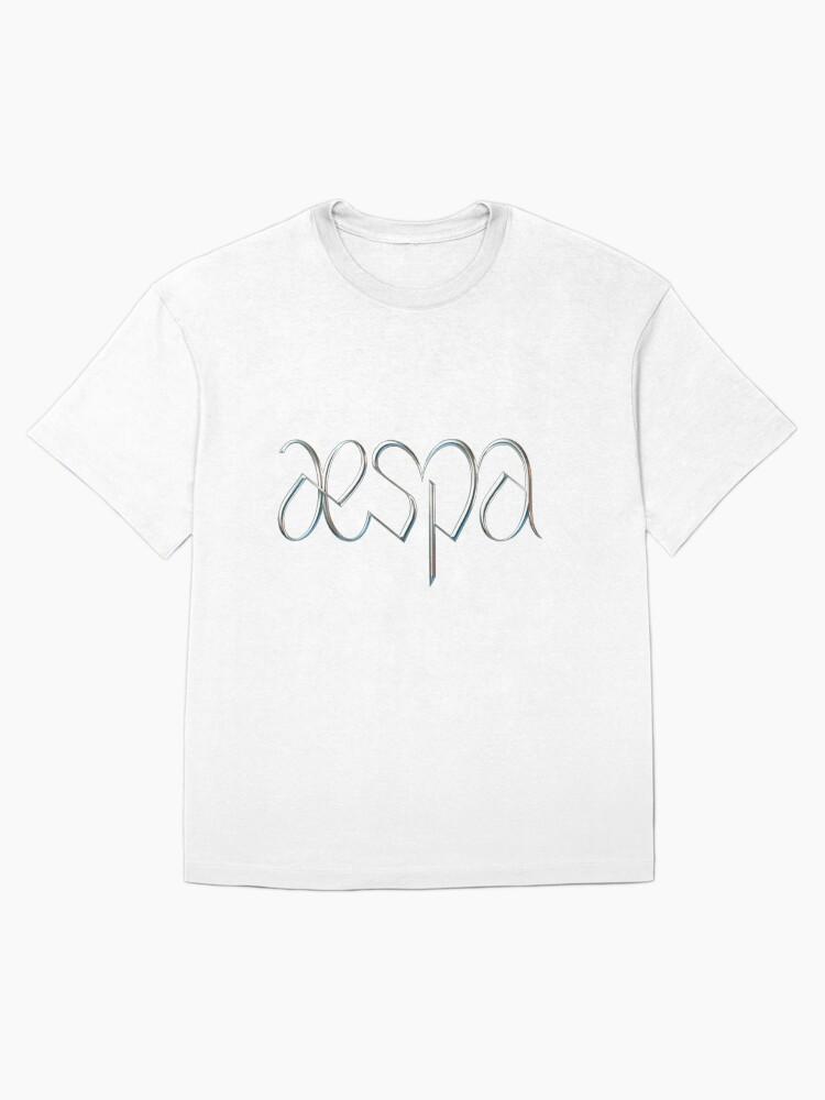 Oversize'owa koszulka z logo Aespa