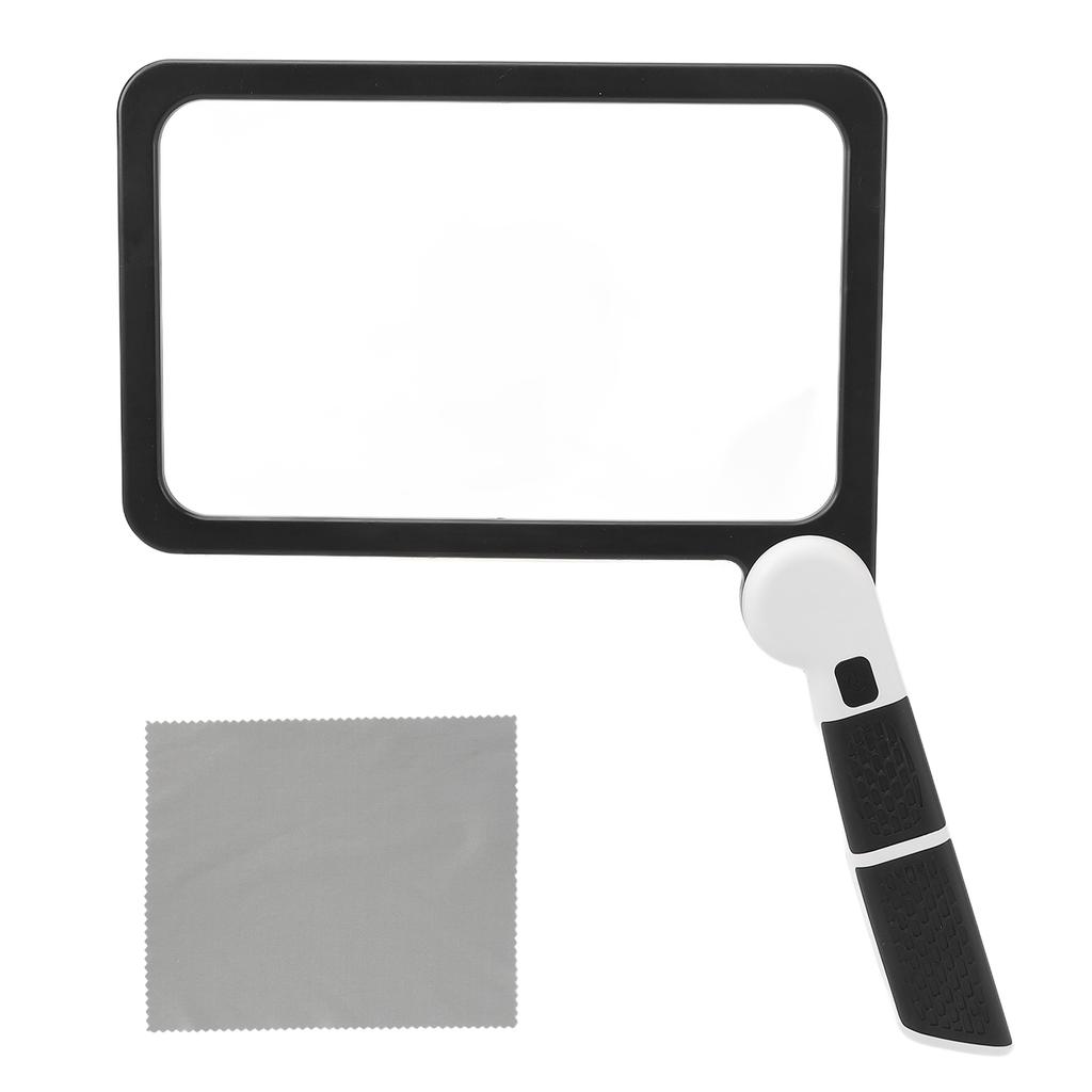 Folding Handheld Magnifying Glass 48 Light Chips 5X Magnification LED Reading Writing Magnifier
