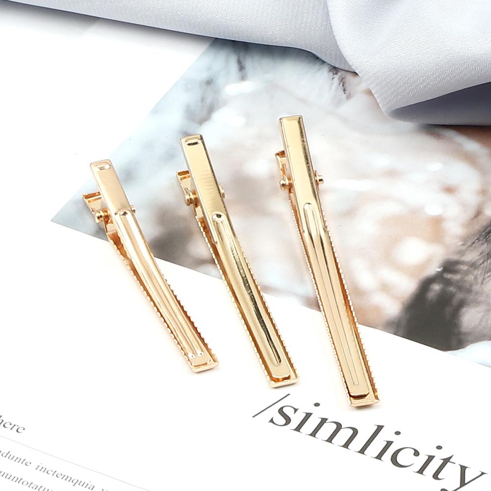 50PCS/Set 6/7/8cm Golden High Quality Hair Clips For DIY Jewelry Hair Styling Metal Tools Alligator Hairpin Headwear Accessories