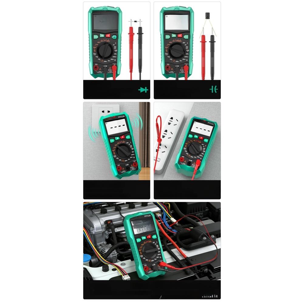 True RMS Digital Multimeter FY711A Auto Range NCV Detection Capacitance Frequency Measurement for Renewable Energy System Checks