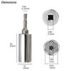 Universele Dopsleutel Hoofd Set Mouw Gadget 7-19mm Boormachine Adapter Spanner Sleutel Moer Magic Grip Multi handgereedschap multitool