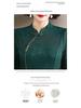 Autumn Embroidered Floral Dress for Middle-Aged Women – Mid-Length, Trendy Chinese Style