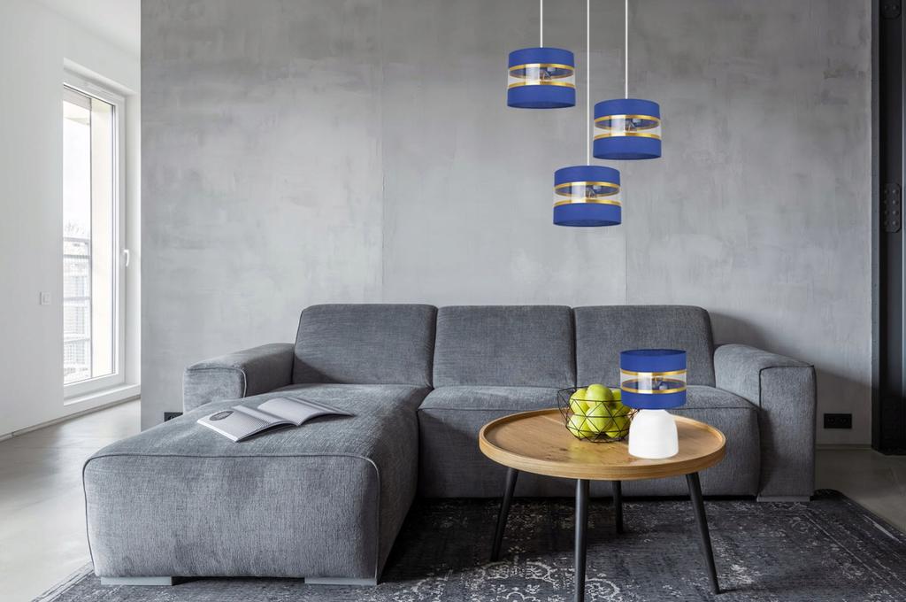 Night Table Lamp, Elegant Gold Lampshade, 20 Cm