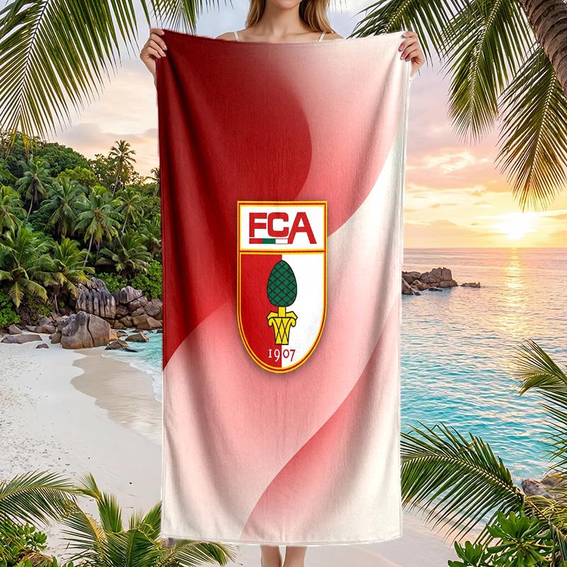 FC Augsburg FC print Quick Dry Beach Towel Microfiber Absorbent Portable Travel Swimming Towel
