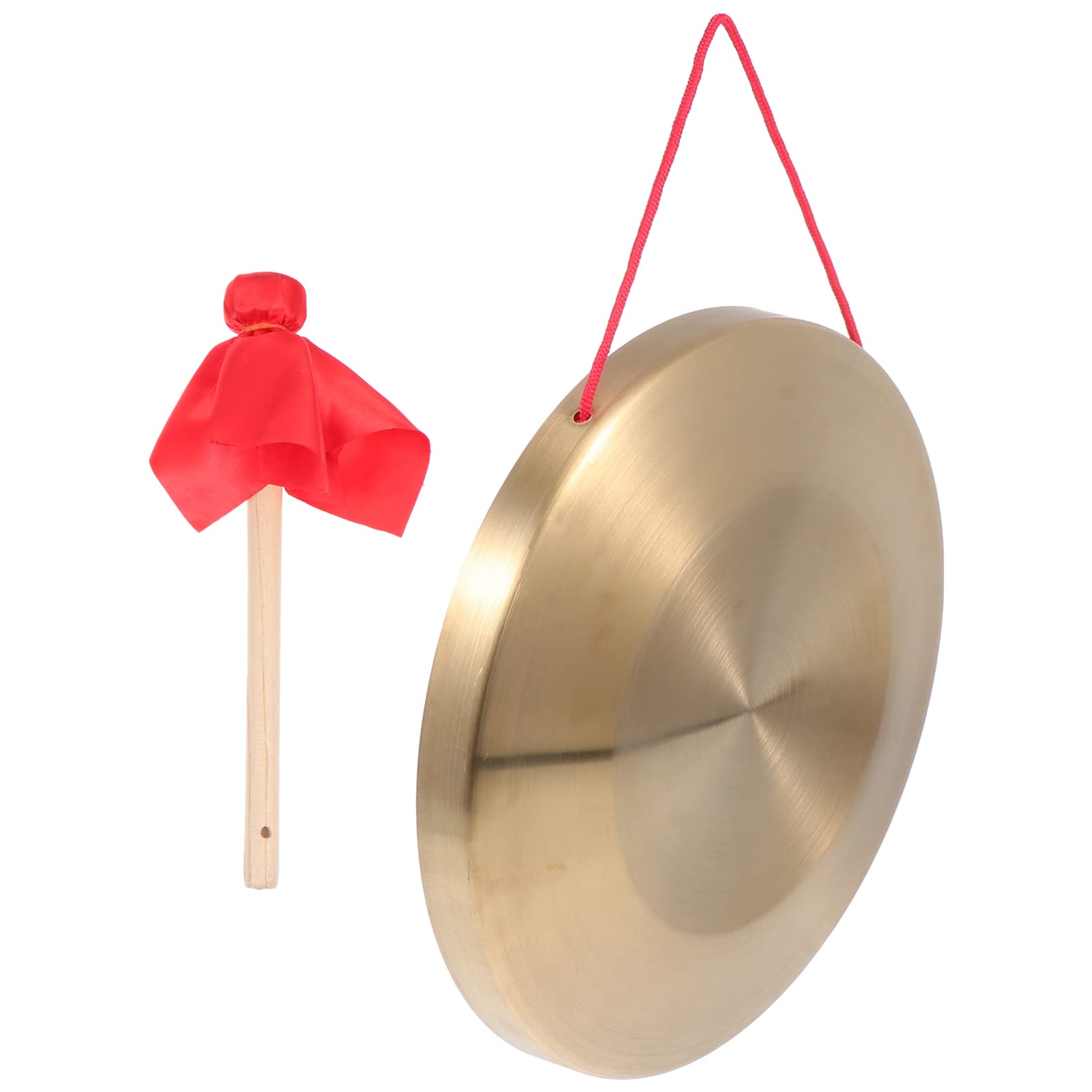 

EXCEART Gong, 22cm Golden, Copper and Steel Drum, with Play Hammer, Perfect for Openings, Games, and Other Events