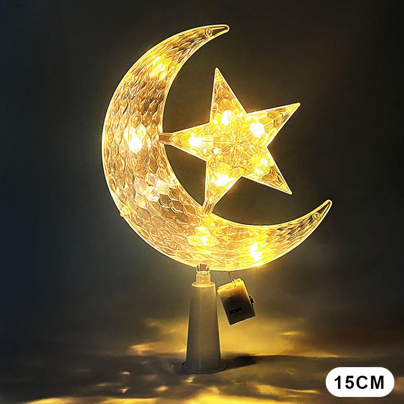 

15/21/30 см Сяюча верхівка дерева Блискуча блискуча зірка Різдвяна прикраса Теплий колір Прозора пентаграма Домашній декор A7