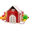 Christmas Cottage Gift Box 3D Pop-up Christmas House Paper Snack Container Holiday Candy Wrapping Box For Chocolate Fruits