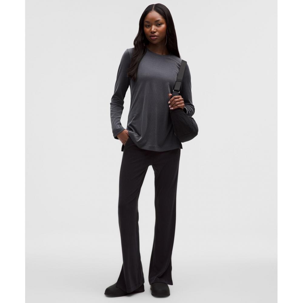 Lululemon Ribbed Drapey Softsteme Long Sleeve Tunic Coal