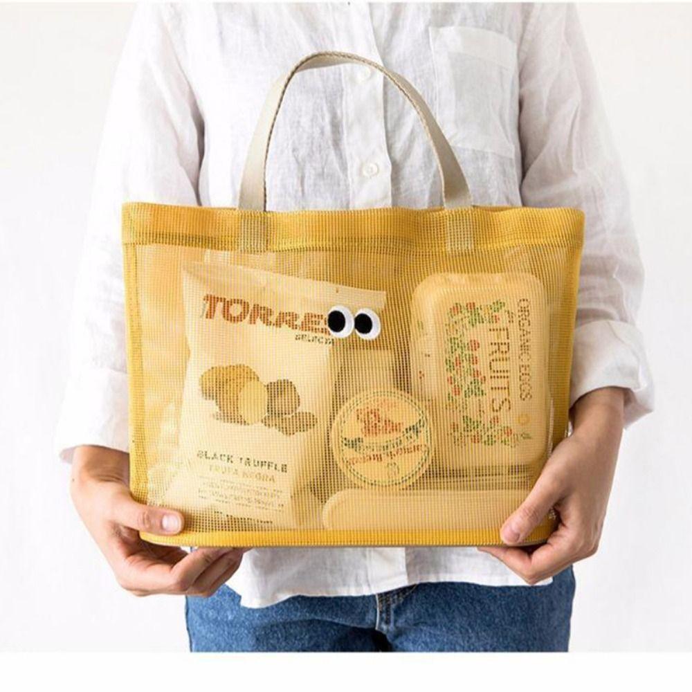 with Handle Cute Shopping Handbag Foldable Travel Toiletries Organizer Cartoon Wash Totes  Summer