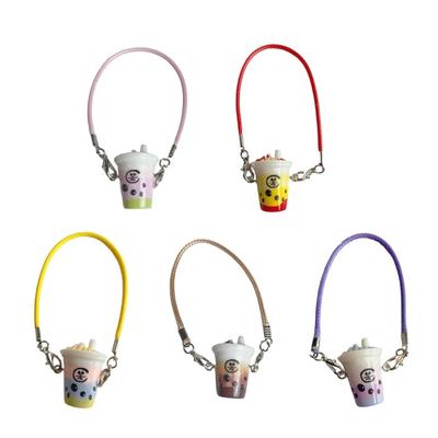 Purple Milk Teas DIY Jewelry Charm Kit Safe Resin Craft Project Bag Charm Decoration For Teens And Students