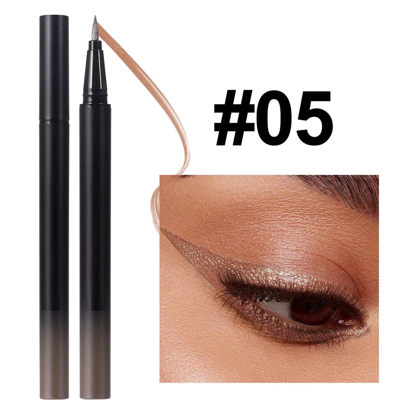 

Перламутровый водостойкий, долговечный, не размазывающийся, ультратонкий жидкий карандаш для макияжа глаз, 1 мл One Size верблюд