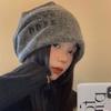 Lazy Autumn and Winter Cats with Lazy Winter with Wool All Matched Face Small Cold Hat Korean Style Big Head Warm Baotou Hat