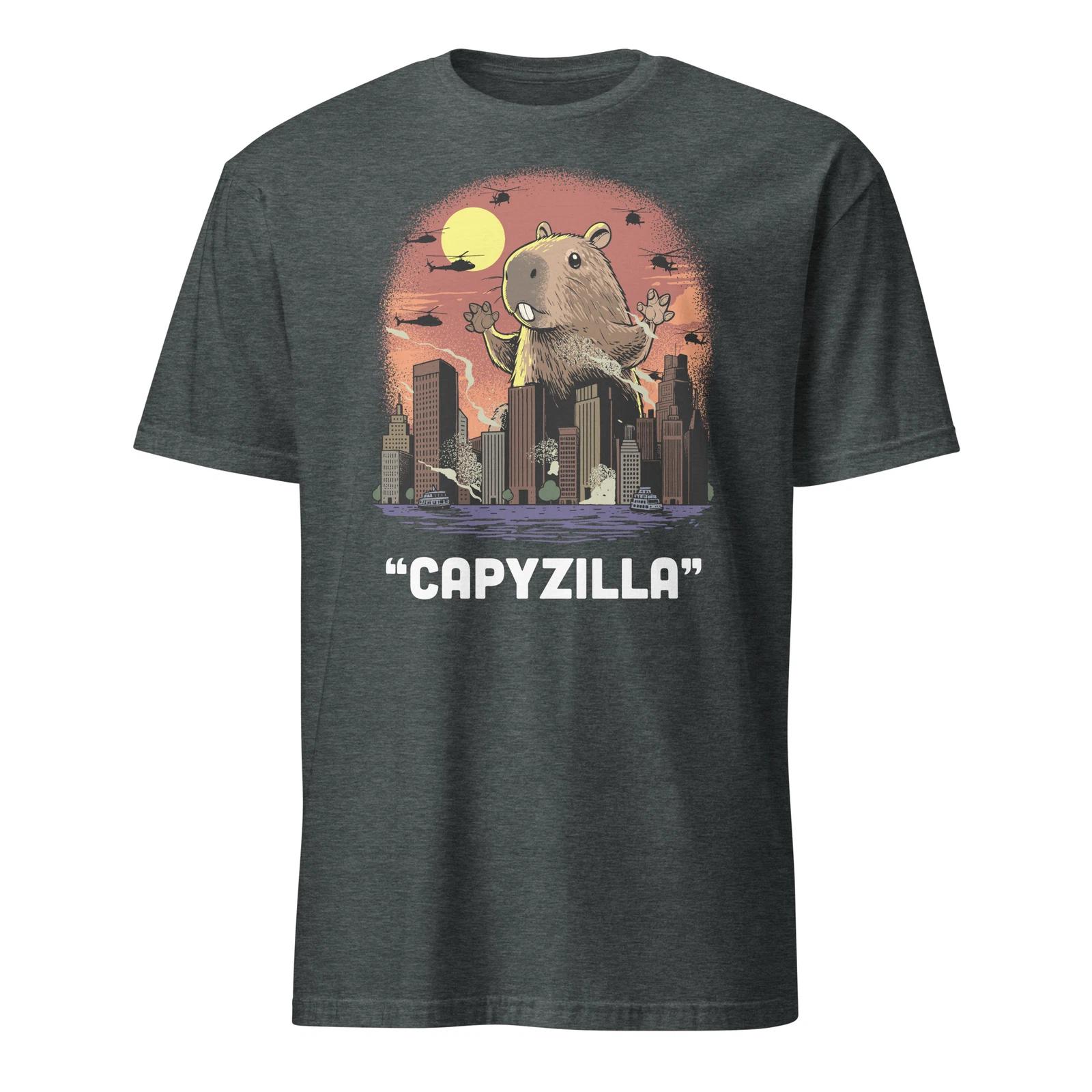 Monster Capybara Shirt Kaiju Funny Capybara Rodent Capyzilla T-Shirt Size S-3XL 2XL