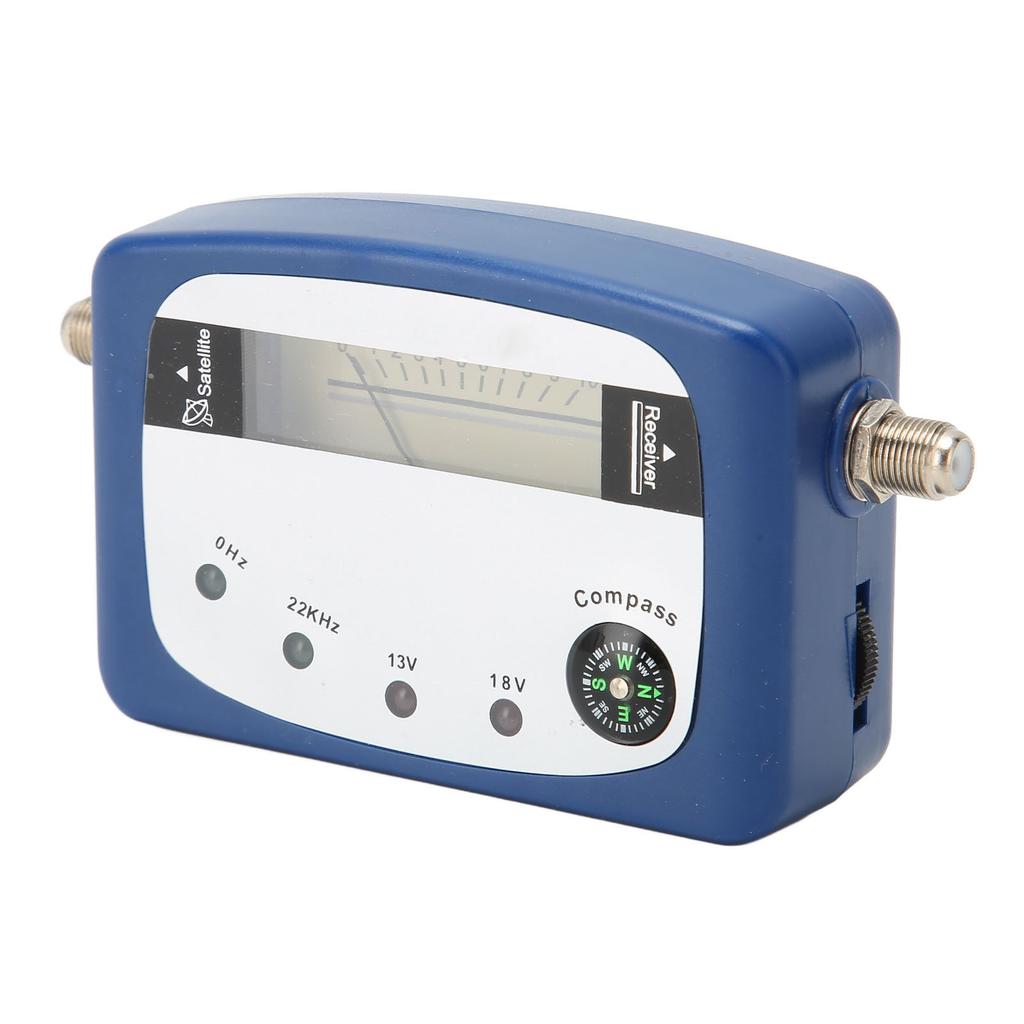 TV Signal Finder Backlight Mini TV Antenna Signal Strength Meter with 4 Lights Compass for Remote