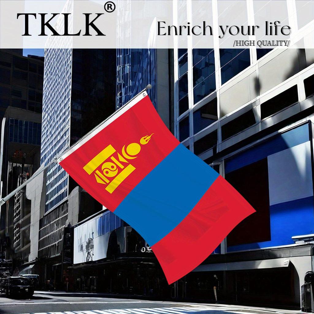 1pc Mongolia Flag 3x5ft (90x150cm) Durable Polyester Banner - All-Weather Indoor/Outdoor Wall Hanging Tapestry- Patriotic Gift