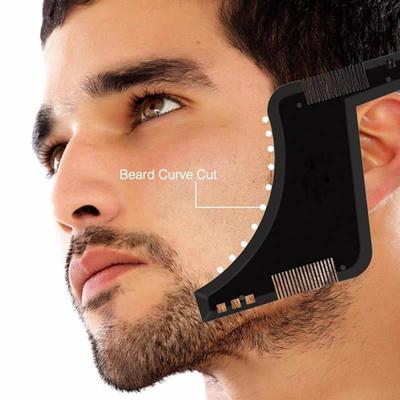 Yousheng Uomo Modellatore Barba Pettine Strumento Guida Linea Barba Professionale Capelli Facciali Pizzetto Baffi Styling Taglio Bordatura Modellazione Modello Stencil