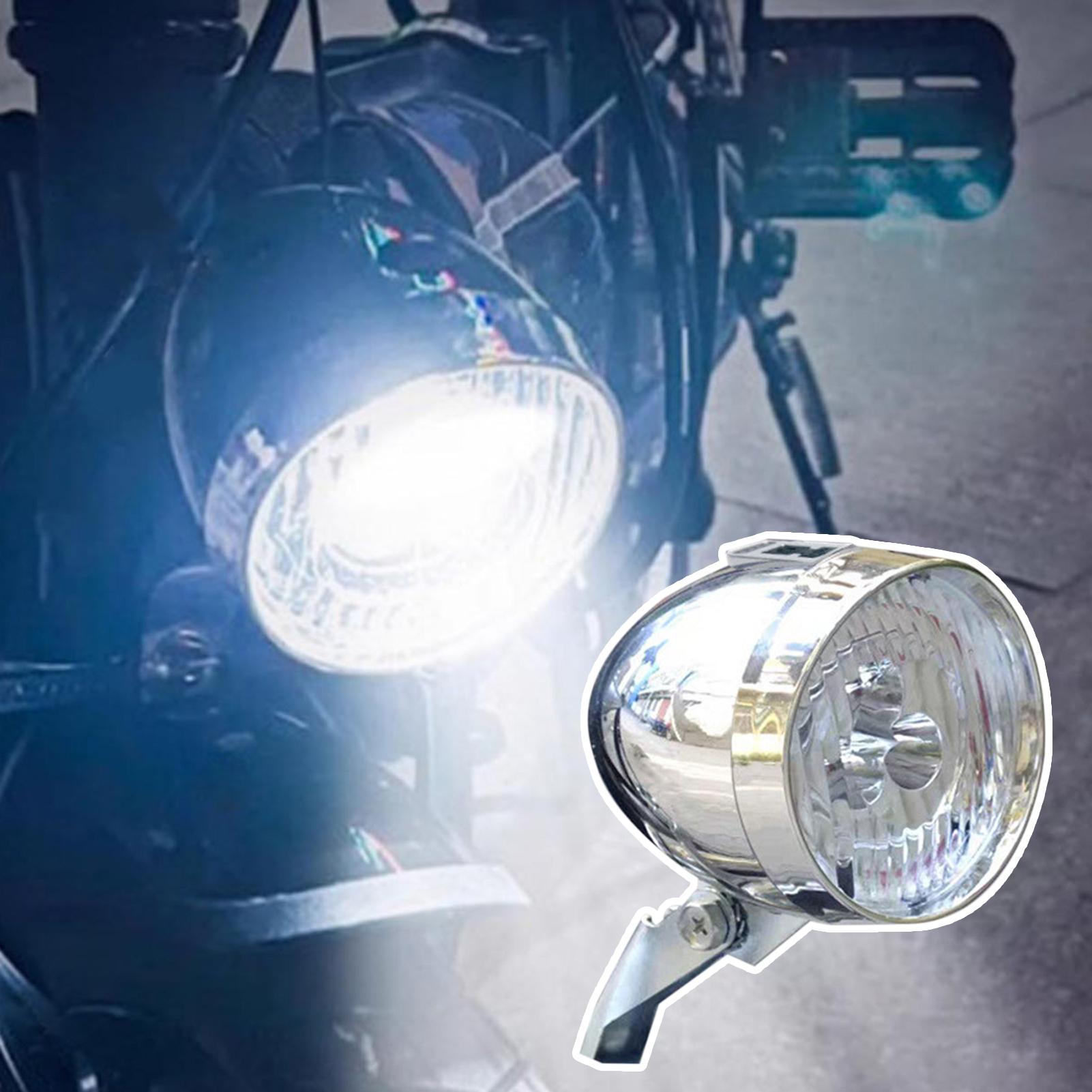Rechargeable Bikes Light Bikes Front Light 3 Led Bulbs Front Lighting Riding Equipments For Riding At Night Retro Classic Bikes argento