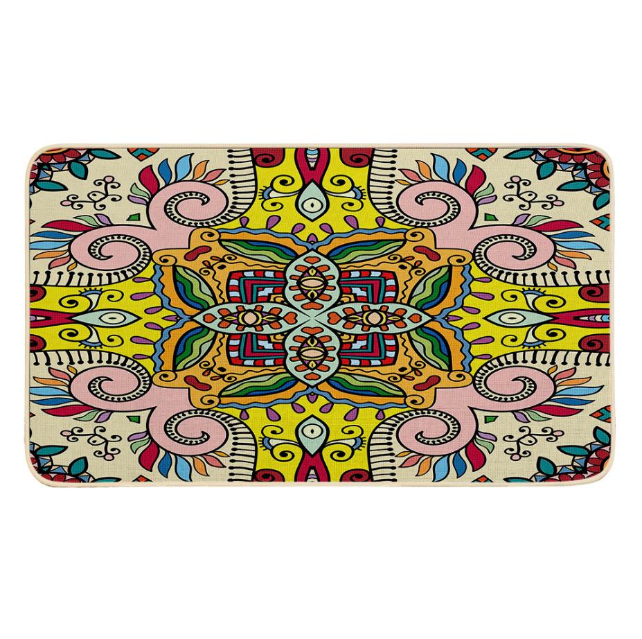 Cross Border Linen Floor Mat, Door Mat, Kitchen Carpet, Bedroom Non-slip Rubber, Household Floor Mat, Bathroom Mat, Outdoor Floor Mat
