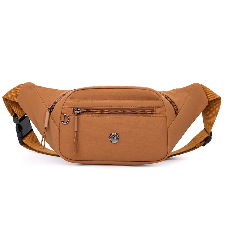 Женская сумка через плечо водоотталкивающая нейлоновая тканевая сумка многофункциональная сумка через плечо спортивная сумка на пояс для активного отдыха коричневый 1379₽