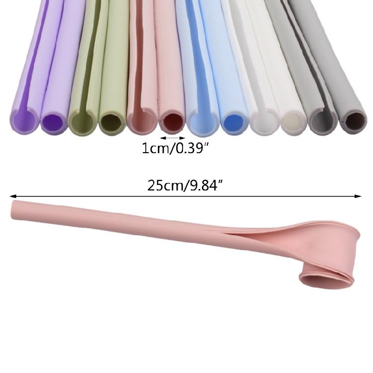 Silicone Straw Drinking Straws Snap-on Straws Reusable Openable BPA Free