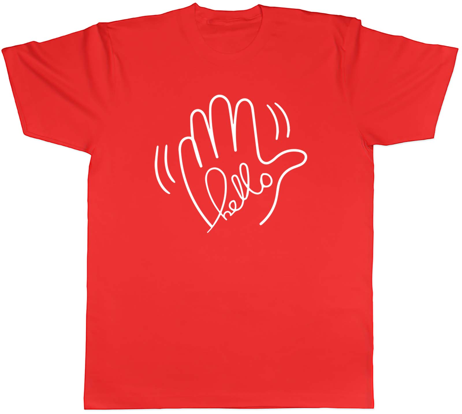 Just Saying Hello Unisexs TShirt Waving Hand Greet Tee Gift S