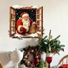 Christmas Santa Self-adhesive Wall Sticker Decorative Picture for Bedroom To Enhance Festive Atmosphere on The Wall