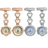 Fashion Women Pocket Watch Clip-on Heart/Five-pointed Star Pendant Hang Quartz Clock For Medical Doctor Nurse Watches