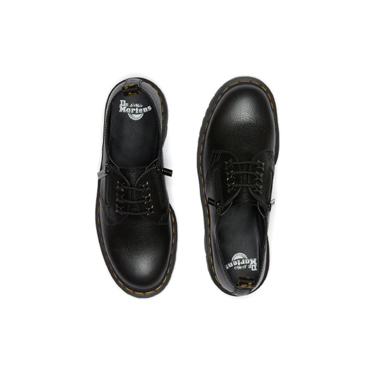 Dr. Martens 1461 Zip Tumbled Leather Fashion Comfortable Casual Shoes Women Shoes Black 26582001