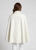 Women's Unique Style Poncho White Lambskin Leather Casual Soft Wear Biker Jacket