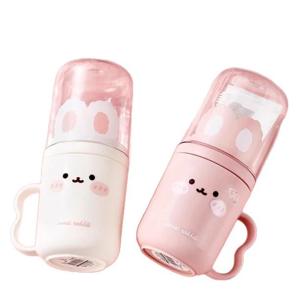 Newcomer Discount: Cute 2-in-1 Travel Toothbrush and Cup Set for Couples and Students