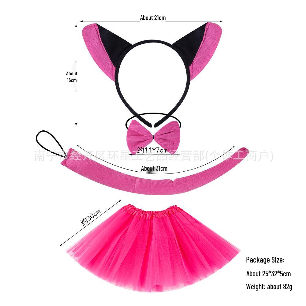 Cross-Border Cute Plush Fox Ears Headband Set for Halloween and Face Washing