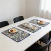 Washable Easy Clean Cotton Linen Dining Mats 12x18 Inch Home Kitchen Restaurant Party Daily Use Decor Rectangular Placemats
