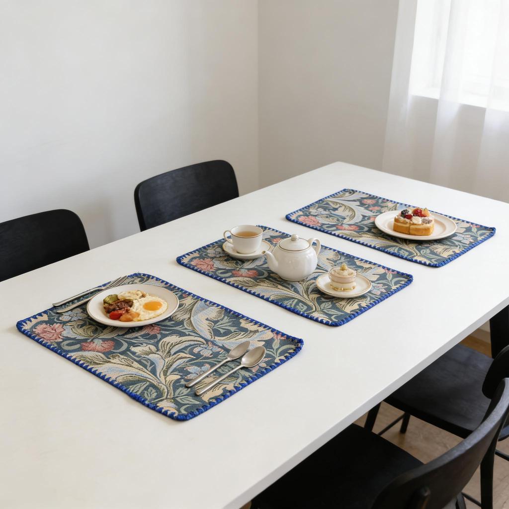 Washable Easy Clean Cotton Linen Dining Mats 12x18 Inch Home Kitchen Restaurant Party Daily Use Decor Rectangular Placemats