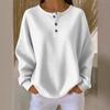 Women's Crew Neck Long Sleeve Waffle Knit Pullover Top Oversized Streetwear Solid Color Casual Blouse