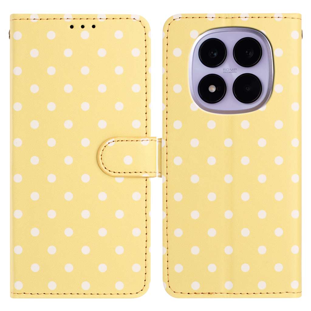 For Xiaomi Poco M8 5G/Redmi Note 15 5G (Global)/15 4G (Global) Leather Case Polka Dot Pattern Wallet Stand Folio Phone Cover