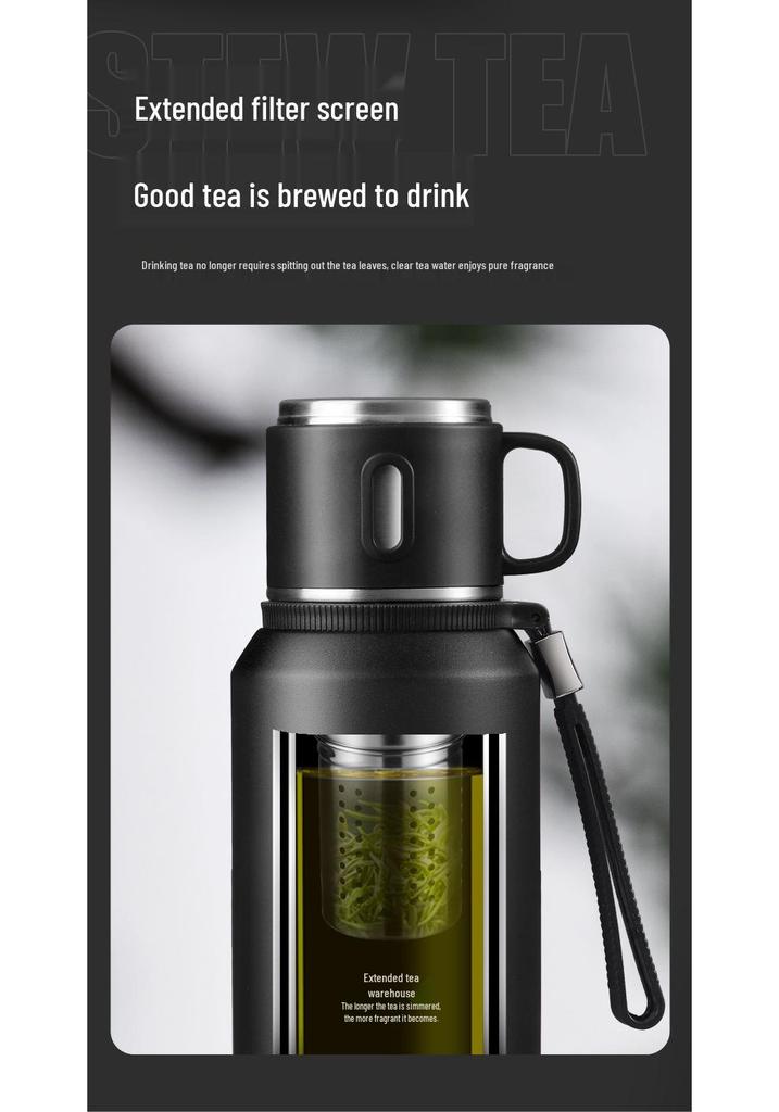 316 Stainless Steel Large-Capacity Insulated Travel Tea Infuser Cup