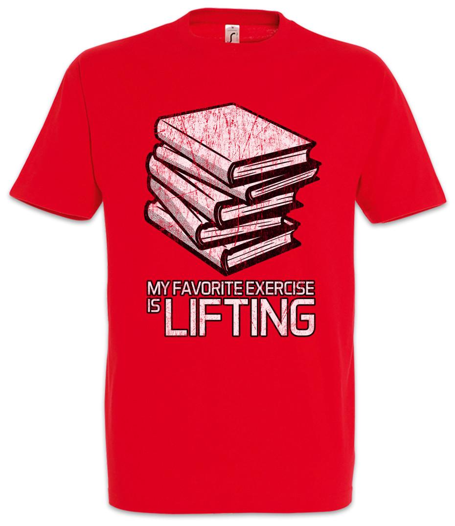 My Favorite Exercise Is Lifting T-Shirt Teacher Books Professor Book Love Fun XL