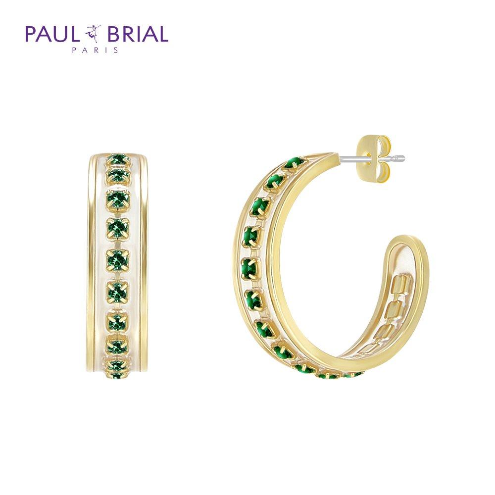 Paul Brial Pdbe0213 Green Le Monde Earrings