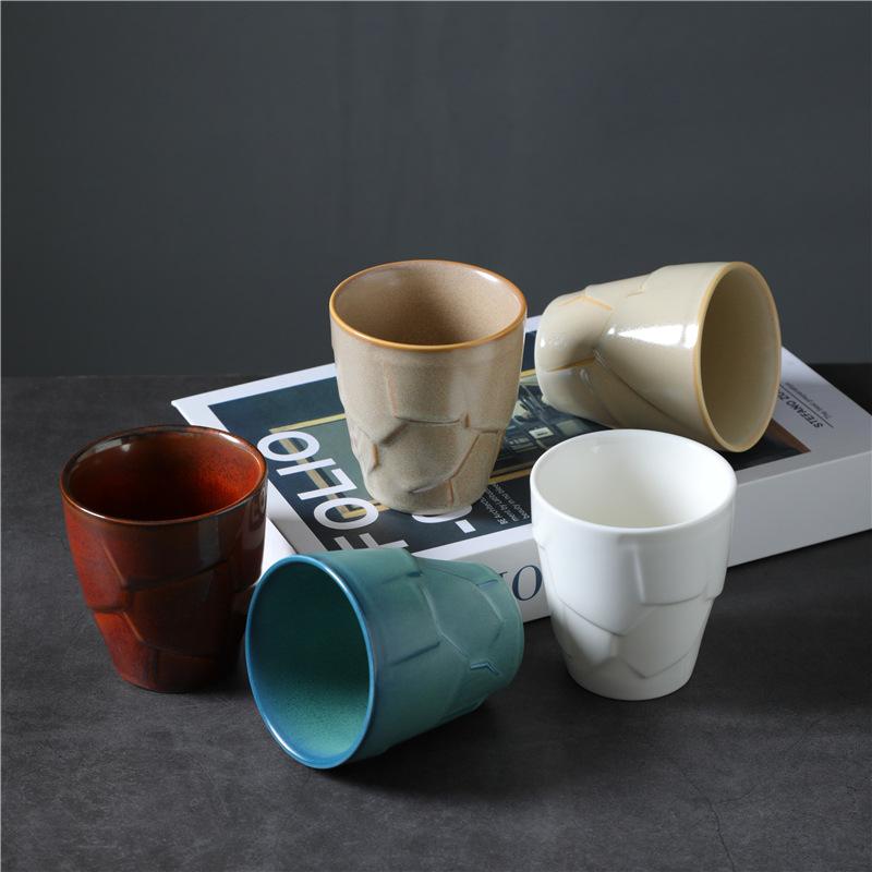 Wind Retro Ceramic Cup Afternoon Tea Water Cup High Value Coarse Pottery Coffee Cup Supply Cup