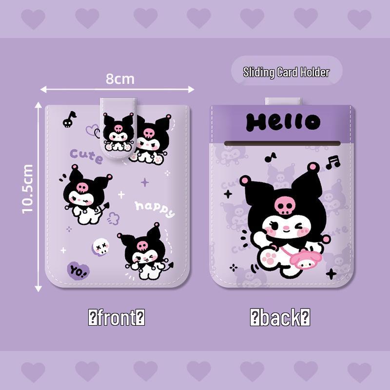Trendy Cartoon Card Holder for Women: Cute Portable Multi-Slot ID Storage Bag for Students