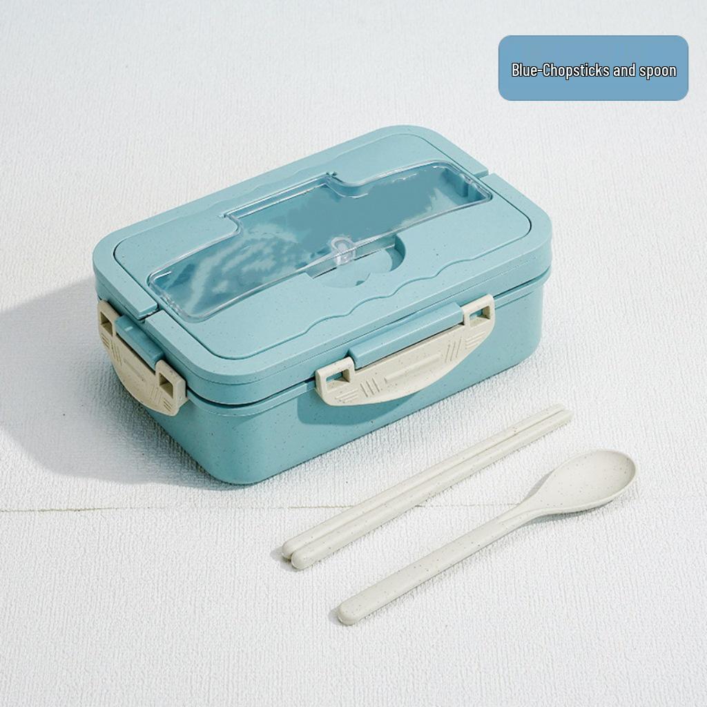 Wheat Straw Insulated Microwave-Safe Bento Lunch Box for Office & Students