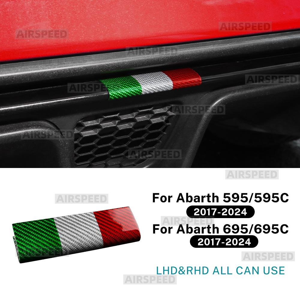 

For Abarth 595 695 595C 695C 2017-2025 Real Dry Hard Italian Color Carbon Fiber Car Rear Bumper Lip Sticker Interior Accessories