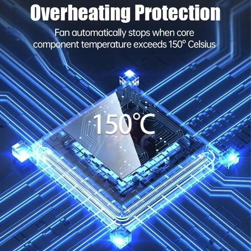 2026 New 130000RPM X60 Powerful Violent Fan 150W High-Speed Portable 6000mAh Rechargeable 53m/s Typhoon Wind Type-C Charging Camping Fan