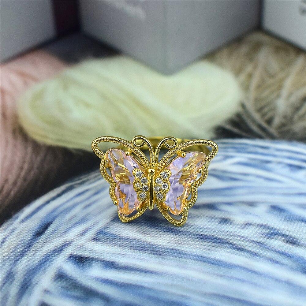 New Glass Color Opening Adjustable Ring Men 'S Jewelry Women 'S Gift Exquisite Jewelry Glittering Jewelry Electroplating Colo